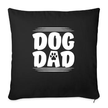 Chiens Papa - Housse de coussin décorative 45 x 45 cm - noir - Devant