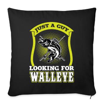Juste un gars à la recherche de doré jaune - Chasseur de doré jaune - Housse de coussin décorative 45 x 45 cm - noir - Devant
