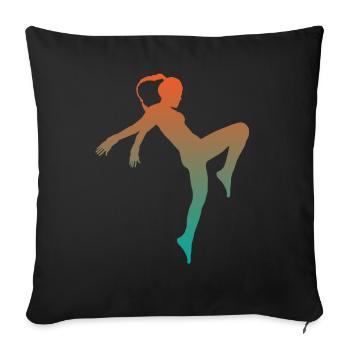 Kickboxen Kickboxerin Kampfsport Geschenk Damen - Sofakissenbezug 45 x 45 cm - Schwarz - Vorne