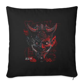Cyber Samouraï - Bushido Oni - Housse de coussin décorative 45 x 45 cm - noir - Devant