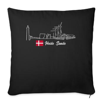 Hvide Sande Lighthouse Windmill Danemark - Housse de coussin décorative 45 x 45 cm - noir - Devant