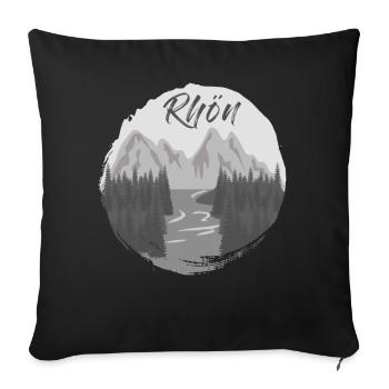 Rhön Wandern Wald Fluss Rhöner Berge - Sofakissenbezug 45 x 45 cm - Schwarz - Vorne