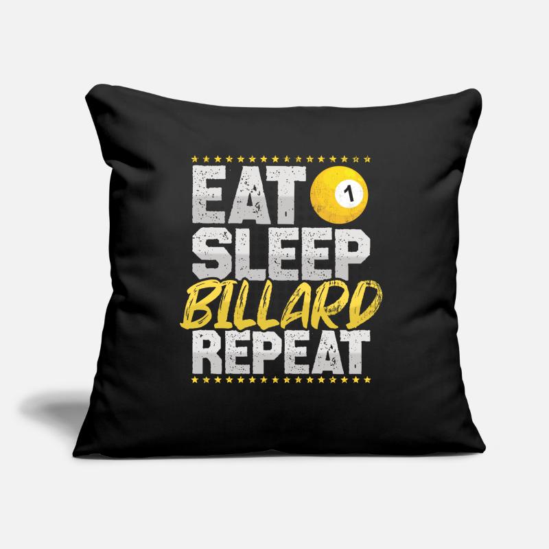 Billard Manger Dormir Répéter Boule de billard Billard Housse de coussin décorative 45 x 45 cm
