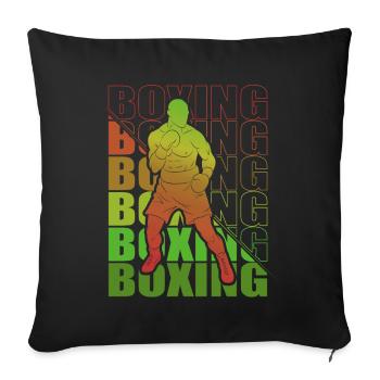 Boxen Martial Arts Boxing Box Club Boxer - Sofa pillowcase 17,3'' x 17,3'' (45 x 45 cm) - black - Front