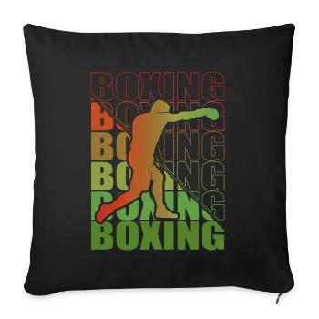 Boxen Martial Arts Boxing Box Club Boxer - Sofa pillowcase 17,3'' x 17,3'' (45 x 45 cm) - black - Front