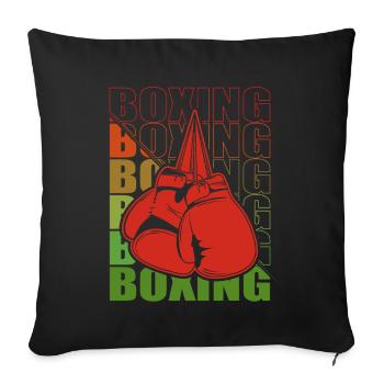 Boxen Martial Arts Boxing Box Club Boxer - Sofa pillowcase 17,3'' x 17,3'' (45 x 45 cm) - black - Front
