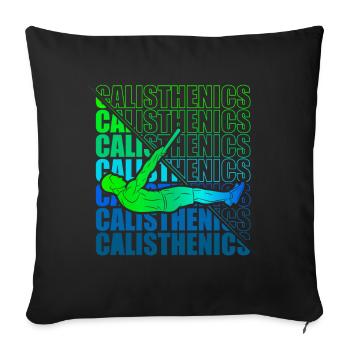 Calisthenics Street Workout Gymnastics Fitness - Sofa pillowcase 17,3'' x 17,3'' (45 x 45 cm) - black - Front