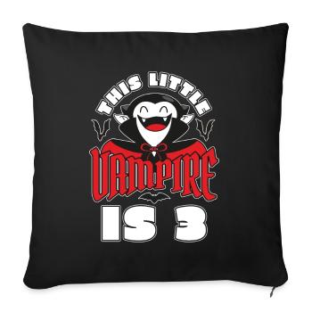 Vampire Birthday 3rd Vampire Birthday Party - Sofa pillowcase 17,3'' x 17,3'' (45 x 45 cm) - black - Front