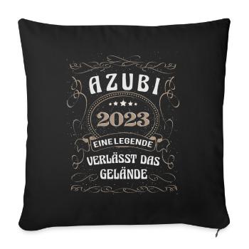 Ausbildung 2023 Abschluss Auszubildende Legende - Sofakissenbezug 45 x 45 cm - Schwarz - Vorne