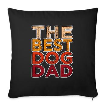 best dog daddy retro - Sofa pillowcase 17,3'' x 17,3'' (45 x 45 cm) - black - Front