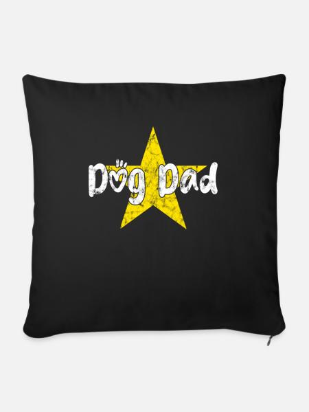Hunde Papa - Sofakissenbezug 45 x 45 cm - Schwarz
