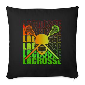 Lacrosse LAX Club Team Players Coaches Fans Coach - Sofa pillowcase 17,3'' x 17,3'' (45 x 45 cm) - black - Front