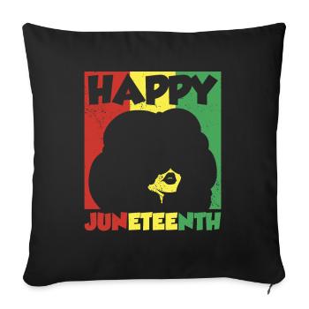 Merry Juneteenth 1865 Black African American - Sofa pillowcase 17,3'' x 17,3'' (45 x 45 cm) - black - Front