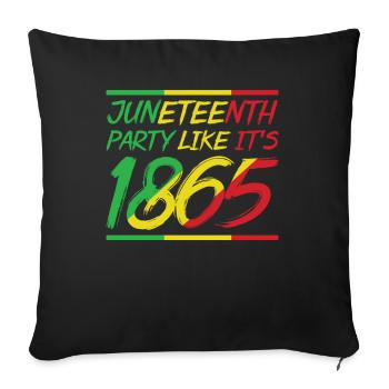 Juneteenth Feiern Wie Im Jahre 1865 Black Afrika - Sofakissenbezug 45 x 45 cm - Schwarz - Vorne