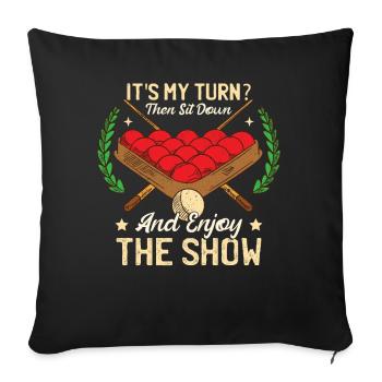 Snooker Gift Snooker Player - Sofa pillowcase 17,3'' x 17,3'' (45 x 45 cm) - black - Front