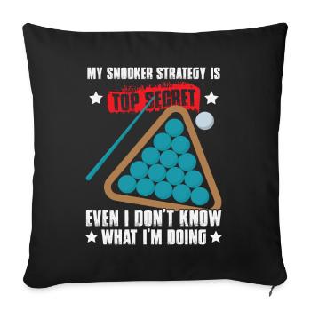 Snooker Player - Sofa pillowcase 17,3'' x 17,3'' (45 x 45 cm) - black - Front