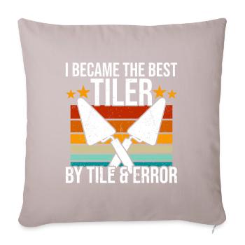 Tiler Tile Setter Tiles - Sofa pillowcase 17,3'' x 17,3'' (45 x 45 cm) - light taupe - Front
