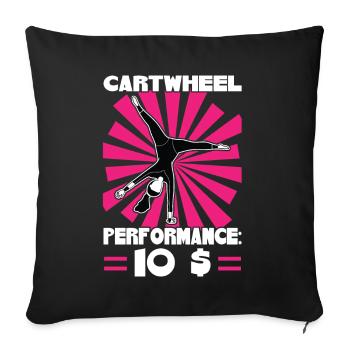 Cartwheel Performance For 10 Dollar - Sofa pillowcase 17,3'' x 17,3'' (45 x 45 cm) - black - Front