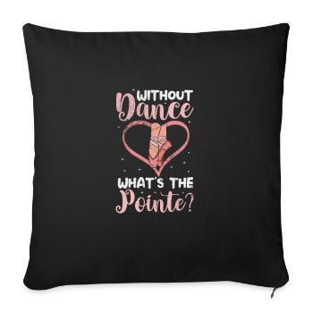 Ballett - Sofakissenbezug 45 x 45 cm - Schwarz - Vorne