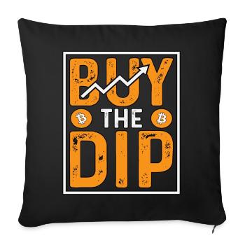 Buy The Dip Crypto - Sofa pillowcase 17,3'' x 17,3'' (45 x 45 cm) - black - Front