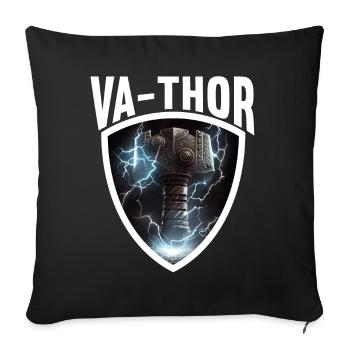 Papa Vathor Va Thor Vatertag Vatertagsgeschenk - Sofakissenbezug 45 x 45 cm - Schwarz - Vorne