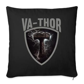 Papa Vathor Va Thor Vatertag Vatertagsgeschenk - Sofakissenbezug 45 x 45 cm - Schwarz - Vorne