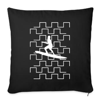 Synth Surfer Synthesizer Synthesizers - Sofa pillowcase 17,3'' x 17,3'' (45 x 45 cm) - black - Front