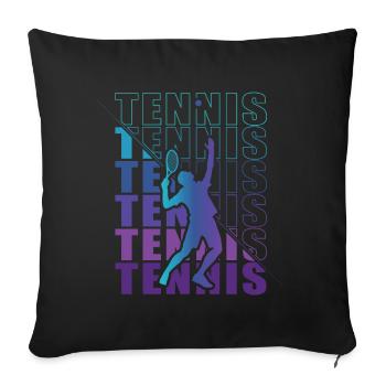 Clothing outfit for tennis players Club Tennis - Sofa pillowcase 17,3'' x 17,3'' (45 x 45 cm) - black - Front