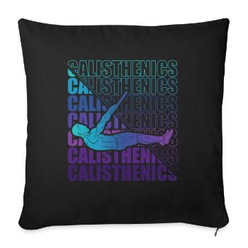 Calisthenics Street Workout Gymnastics Fitness - Sofa pillowcase 17,3'' x 17,3'' (45 x 45 cm) - black - Front
