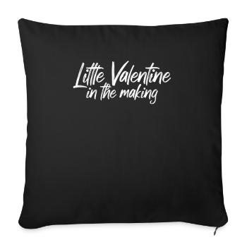 Little Valentine Cute Valentine's Day - Sofa pillowcase 17,3'' x 17,3'' (45 x 45 cm) - black - Front