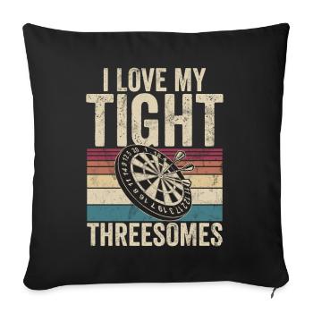 Retro dartboard Dartboard 180 for darts players - Sofa pillowcase 17,3'' x 17,3'' (45 x 45 cm) - black - Front