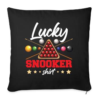 Lucky Snooker Shirt - Sofa pillowcase 17,3'' x 17,3'' (45 x 45 cm) - black - Front