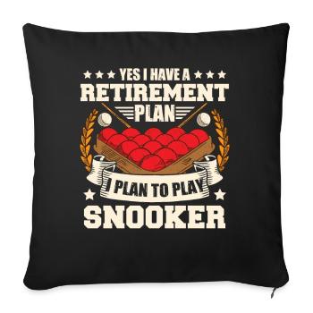 Snooker Retirement - Sofa pillowcase 17,3'' x 17,3'' (45 x 45 cm) - black - Front