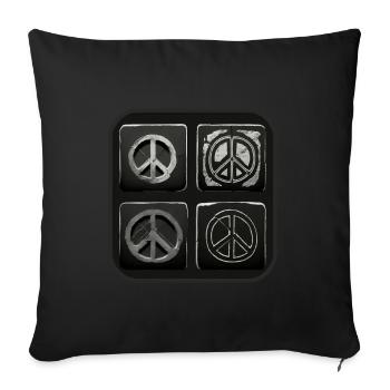 Place du symbole de la paix - Housse de coussin décorative 45 x 45 cm - noir - Devant