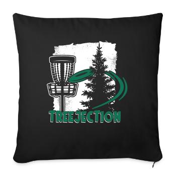 Treejection Basket Disc Golfer Frisbee Golf - Sofa pillowcase 17,3'' x 17,3'' (45 x 45 cm) - black - Front