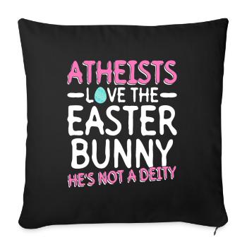 Atheist Easter Anti Religion Anti Church Atheism - Sofa pillowcase 17,3'' x 17,3'' (45 x 45 cm) - black - Front