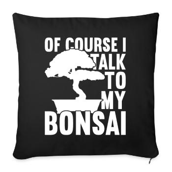 Bonsai-Baum - Sofakissenbezug 45 x 45 cm - Schwarz - Vorne