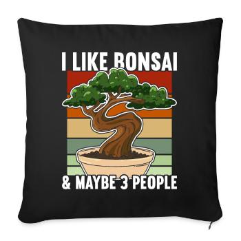 Bonsai-Baum - Sofakissenbezug 45 x 45 cm - Schwarz - Vorne