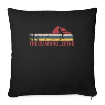 Papa the Man The Myth The - Sofa pillowcase 17,3'' x 17,3'' (45 x 45 cm) - black - Front