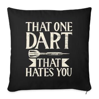 Retro dartboard Dartboard 180 for darts players - Sofa pillowcase 17,3'' x 17,3'' (45 x 45 cm) - black - Front