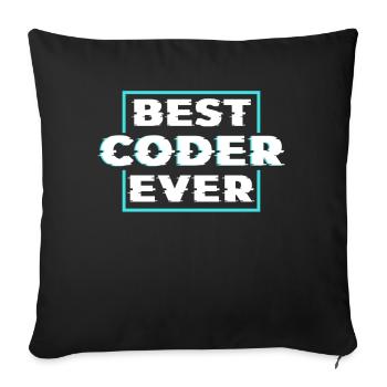 Best Programmer Ever Coding Coder Code - Sofa pillowcase 17,3'' x 17,3'' (45 x 45 cm) - black - Front