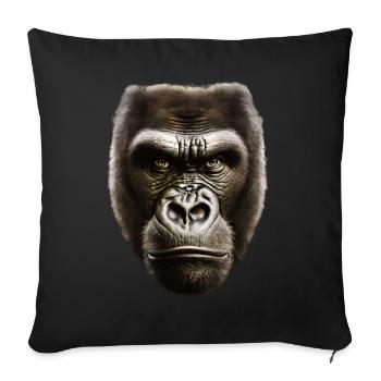 Funny Monkey T-Shirt - Sofa pillowcase 17,3'' x 17,3'' (45 x 45 cm) - black - Front