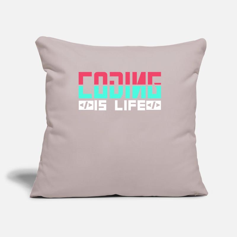 Coding is Life Programmer Coder Code Sofa pillowcase 17,3'' x 17,3'' (45 x 45 cm)