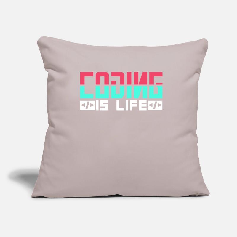 Coding is Life Programmer Coder Code Sofa pillowcase 17,3'' x 17,3'' (45 x 45 cm)