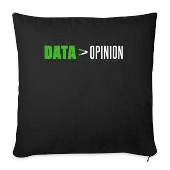 Données > opinion Code Coding Programmer Coder Coder - Housse de coussin décorative 45 x 45 cm - noir - Devant