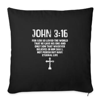 Bible - Housse de coussin décorative 45 x 45 cm - noir - Devant