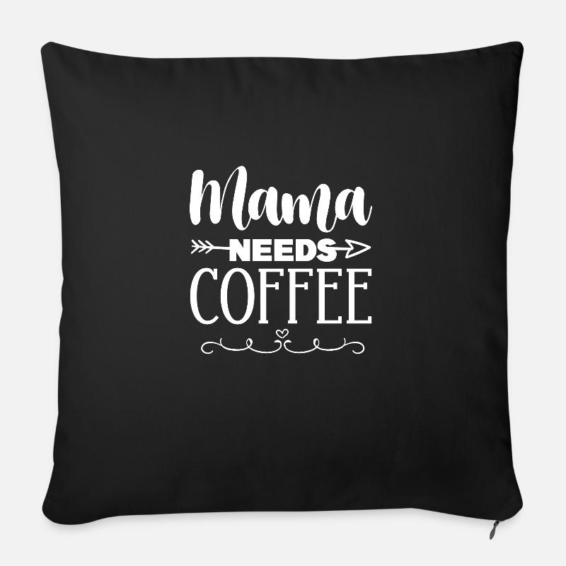 Kaffee Mutter Koffein Espresso Barista Geschenk - Sofakissenbezug 45 x 45 cm - Schwarz