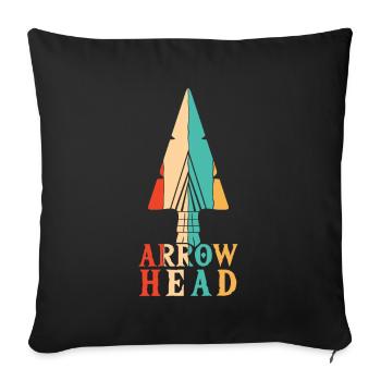 Retro Arrowhead Hunter Arrowhead Collecting - Sofakissenbezug 45 x 45 cm - Schwarz - Vorne