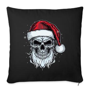 Santa Claus Skull Christmas Horror Metal Rock n Ro - Sofakissenbezug 45 x 45 cm - Schwarz - Vorne