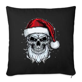 Santa Claus Skull Christmas Horror Metal Rock n Ro - Sofakissenbezug 45 x 45 cm - Schwarz - Vorne